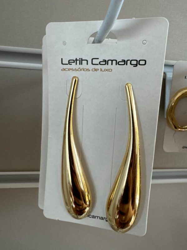Brinco Gota Slim Dourado