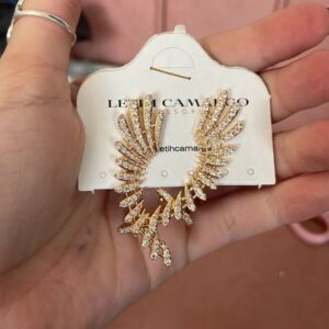 Brinco EarCuff Asa Cravejada