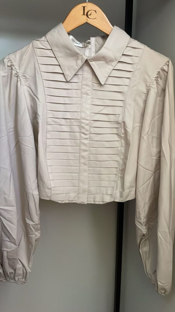 Blusa Cropped com Tho Cinza PW - P