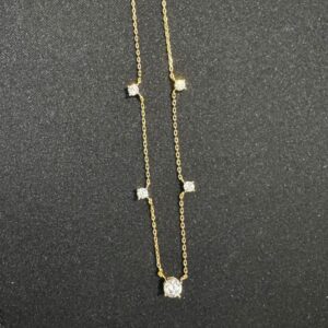 Colar 5 Pontos Zirconia