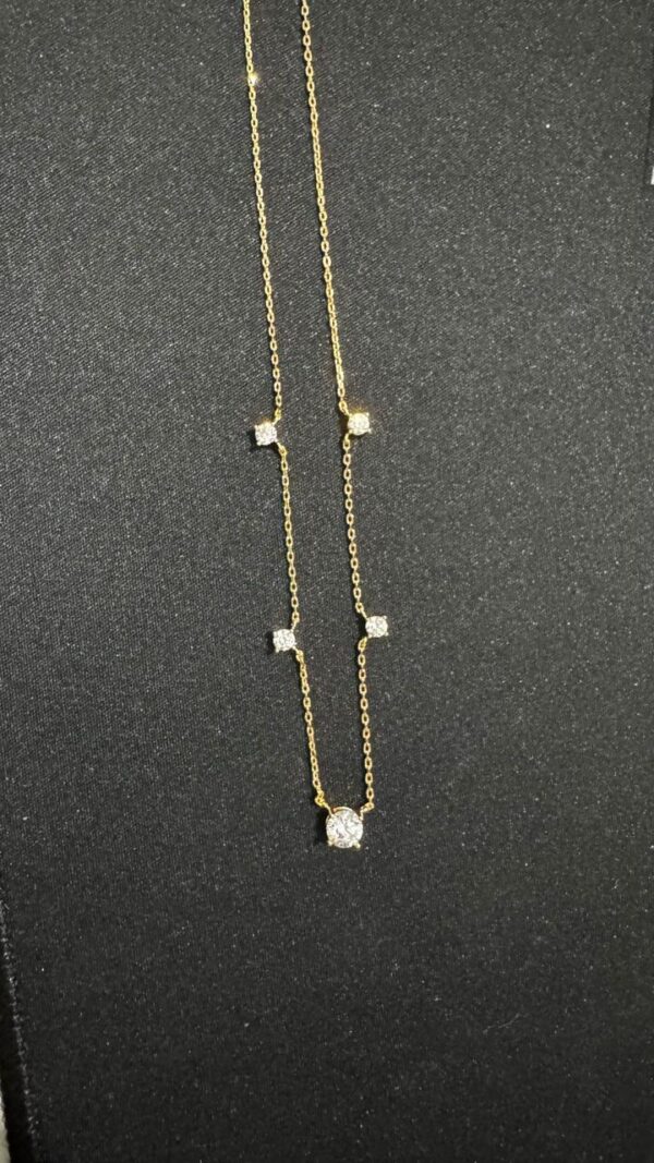 Colar 5 Pontos Zirconia