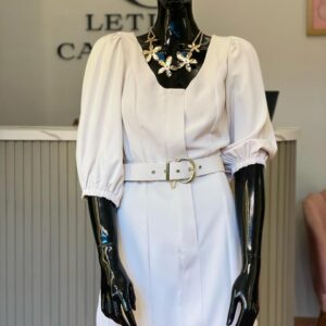 Vestido Curto Lorena Bege - Flor Linda - M